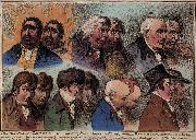 James Gillray Dublures of Characters oil